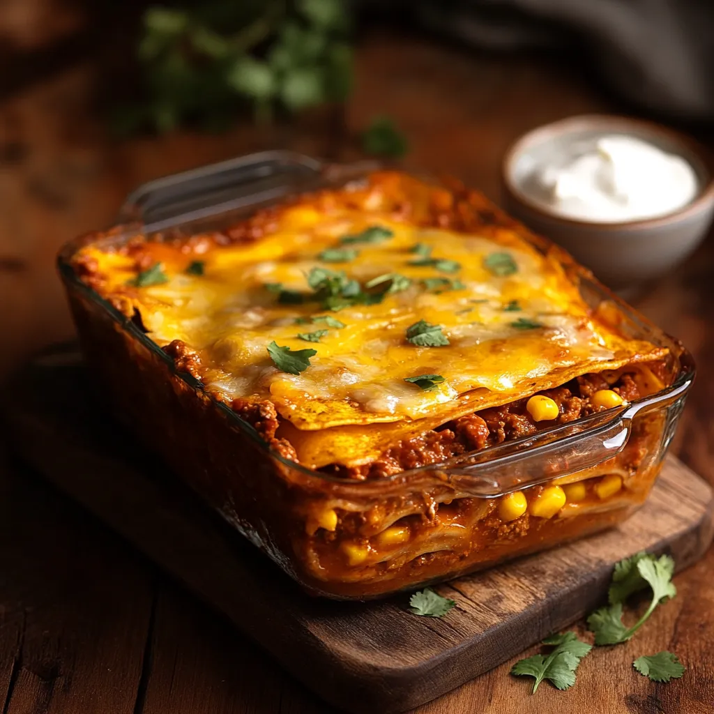 easy baked taco lasagne no browning of ground beef recipe